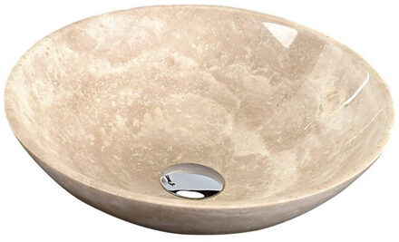 Sapho Waskom Sapho Blok Rond 40x12 cm Steen Beige