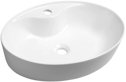 Sapho Waskom Sapho Mariana Ovaal 58x41.5x14 cm Keramiek Wit