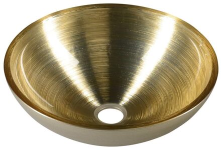 Sapho Waskom Sapho Murano Rond 40x14 cm Glas Goud Sapho