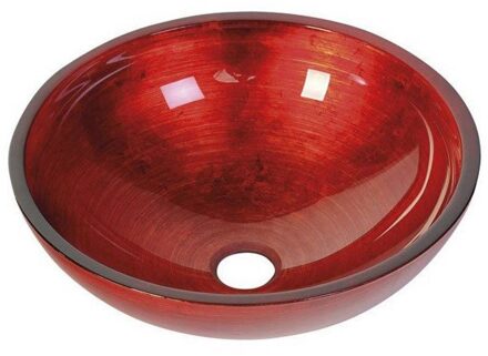 Sapho Waskom Sapho Murano Rond 40x14 cm Glas Rood