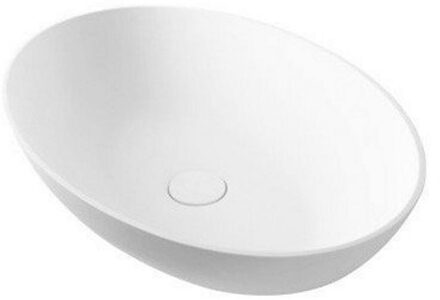 Sapho Waskom Sapho Thin Ovaal 60x40x14.5 cm Solid Surface Mat Wit