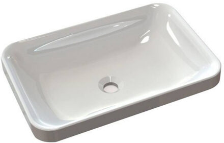 Sapho Wastafel Inbouw Sapho Rechthoekig 55x37x12 cm Cast Marble Wit