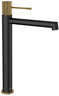 Sapho Wastafel Mengkraan Hoog Sapho Solaris Mat Zwart/Goud