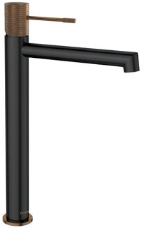 Sapho Wastafel Mengkraan Hoog Sapho Solaris Mat Zwart/Koper