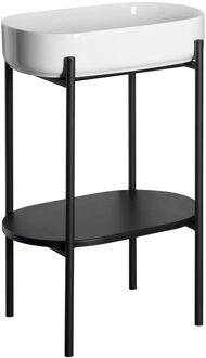 Sapho Wastafel met Onderplank Sapho Puno 55x86x36 cm Zwart