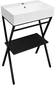 Sapho Wastafel met Onderplank Sapho Puno 60x88x42 cm Wit