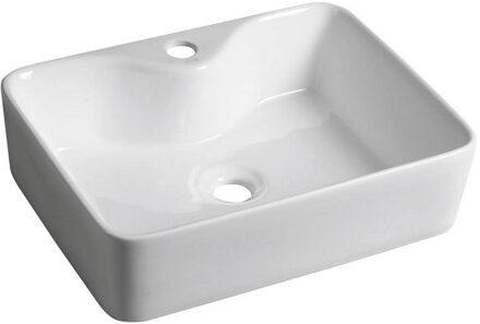 Sapho Wastafel Opbouw Sapho Balena Rechthoekig 48x37x13.5 cm Keramiek Wit