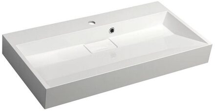 Sapho Wastafel Sapho Amur Rechthoek 90x46x12.5 cm Marmer Wit Sapho