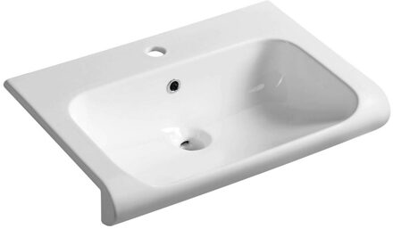 Sapho Wastafel Semi Inbouw Sapho Inka Rechthoekig 60x40 cm Keramiek Wit