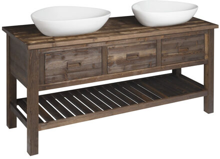 Sapho Wastafelkast Sapho Brand 160x73x50 cm Gebeitst Sparrenhout Bruin