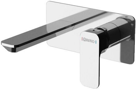 Sapho Wastafelmengkraan Inbouw Sapho Spy 1-hendel Uitloop Recht 19 cm Chroom