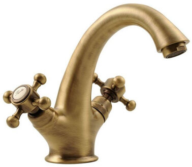 Sapho Wastafelmengkraan Sapho Antea 2-knop Uitloop 12 cm Brons (incl. clickwaste)