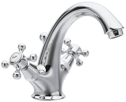 Sapho Wastafelmengkraan Sapho Antea 2-knop Uitloop 12 cm Chroom (incl. clickwaste)