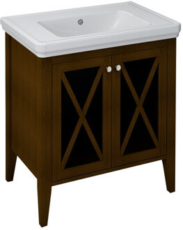 Sapho Wastafelmeubel Sapho Cross Mahonie Hout 70x81x47 cm Bruin