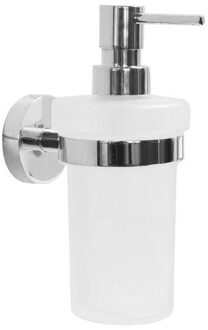 Sapho Zeepdispenser Sapho X-Round Hangend 230 ML Chroom / Melkglas