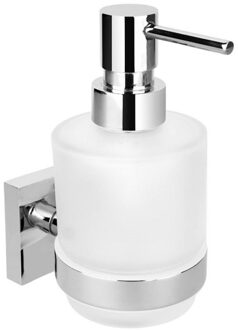 Sapho Zeepdispenser Sapho X-Square Hangend 200 ML Chroom / Melkglas