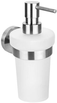 Sapho Zeepdispenser Sapho X-Steel Hangend 230 ML Geborsteld RVS / Melkglas Sapho