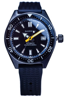 Sapphire Crystal 42.5mm Black Dial Ceramic Bezel Black PVD Coated Case 200M Waterproof NH35A Automatic Movement Men Diving Watch