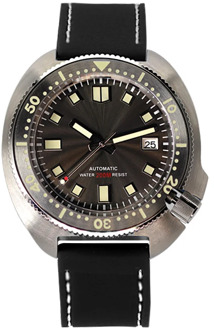 Sapphire Crystal Men's Turtle Diving Watch Green Dial Ceramic Bezel 20Bar Water Resistance NH35 Automatic Movement Wristwatches