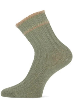 sara damessokken olive geen unisex Groen - 39-42