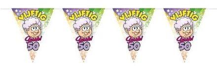 Sarah 50 jaar - vlaggenlijn / slingers - 10 meter - versiering Multi