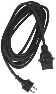 Sarah hanglamp hoogte 24 cm, kabel 2,5m licht hout, zwart