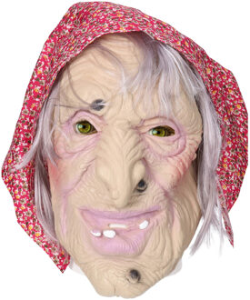 Sarah masker oude vrouw latex - Sarah decoratie masker - Sarahpop masker - 50 jaar feestmasker - Verkleed accessoire