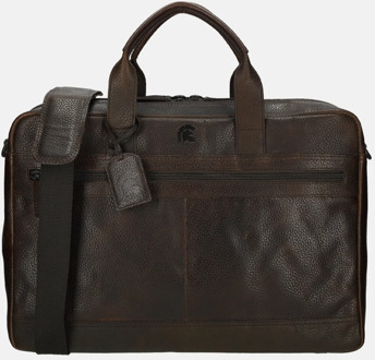 Sarda laptoptas 17 inch dark brown Bruin