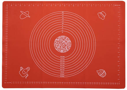 Sareva Bakmat - Siliconen - 70 X 50 Cm Rood