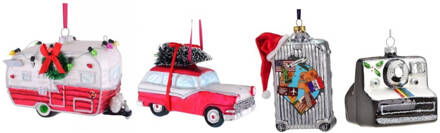 Sareva Kerstballenset - Driving home for Christmas - 4 Stuks Multicolor