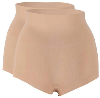 Sarlini Dames corrigerende hipster naadloos 2-pack - maat XL Beige