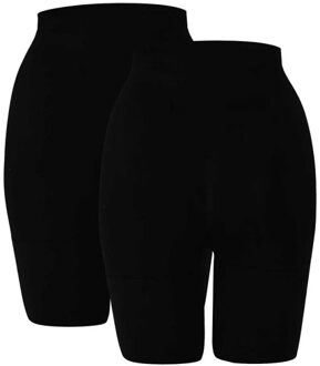 Sarlini Dames corrigerende shorts naadloos 2-pack - maat M Zwart