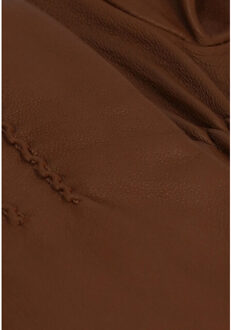 Sarlini Dames leren handschoenen cognac Bruin - S / M
