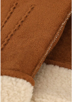 Sarlini Dames suèdine handschoenen cognac Bruin - One size