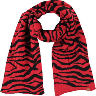Sarlini Rode/zwarte tijger/zebra strepen patroon sjaal/shawl voor meisjes