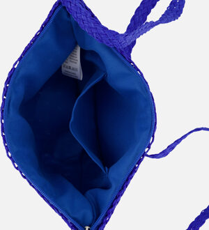 Sarlini Schoudertas Stro blauw - 1