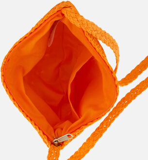 Sarlini Schoudertas Stro oranje - 1