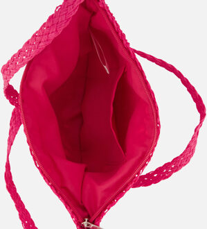 Sarlini Schoudertas Stro roze - 1