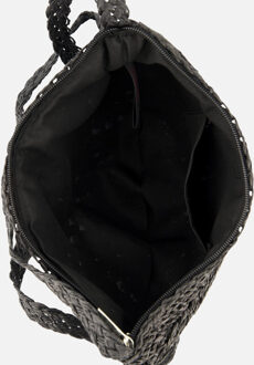 Sarlini Schoudertas Stro zwart - 1