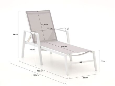 Sarona ligbed stapelbaar - Laagste prijsgarantie! Wit