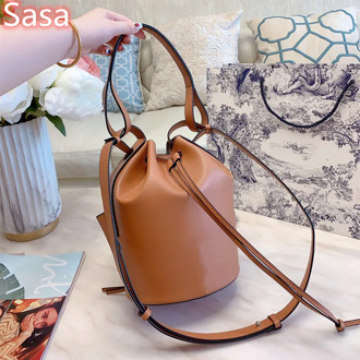 Sasa bucket bag for lady split leather shoulder bag handbags for office lady brand name design