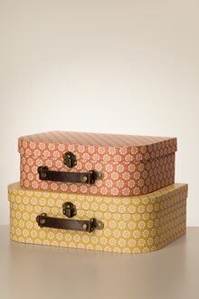 Sass & Belle Global Craft koffertjes set Bruin/Geel