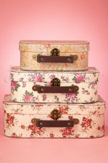 Sass & Belle set van 3 koffertjes Vintage Rose Kofferset Vintage Rose