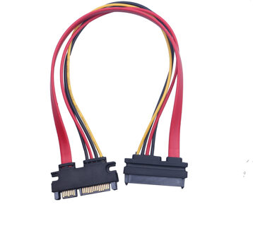 Sata 22 Pin Man-vrouw Sata Verlengkabel Sata 3 Iii 22 Pin Man-vrouw 7 + 15 pin Sata Data Power Combo Verlengkabels
