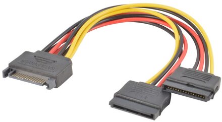 SATA Power 15-pin Y-Splitter Kabel Adapter Man-vrouw voor HDD Harde Schijf