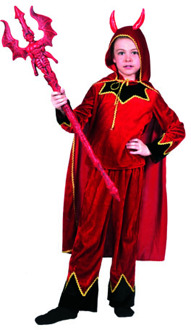 Satan Duivel Kostuum Kind Rood - Zalm