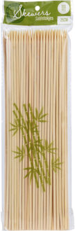 Sateprikkers - 100x - bamboe hout - 25 cm - spiezen - satestokjes