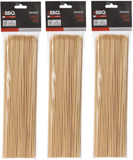 Sateprikkers - 300x - bamboe hout - 30 cm - spiezen - satestokjes