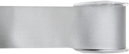 Satijn Sierlinten - zilvergrijs - glanzend - breed 25 mm - Lengte 25 meter - cadeau inpakken - versi