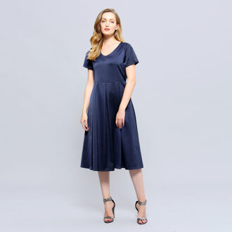 Satijnen jurk Blauw